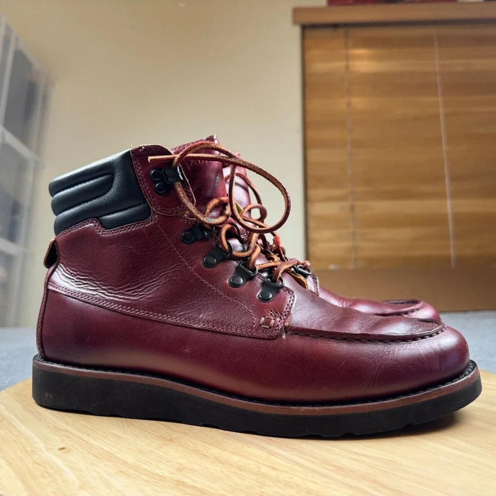 Timberland Abington Brown Leather‎ Boots Lace Up Vibram Mens 9.5